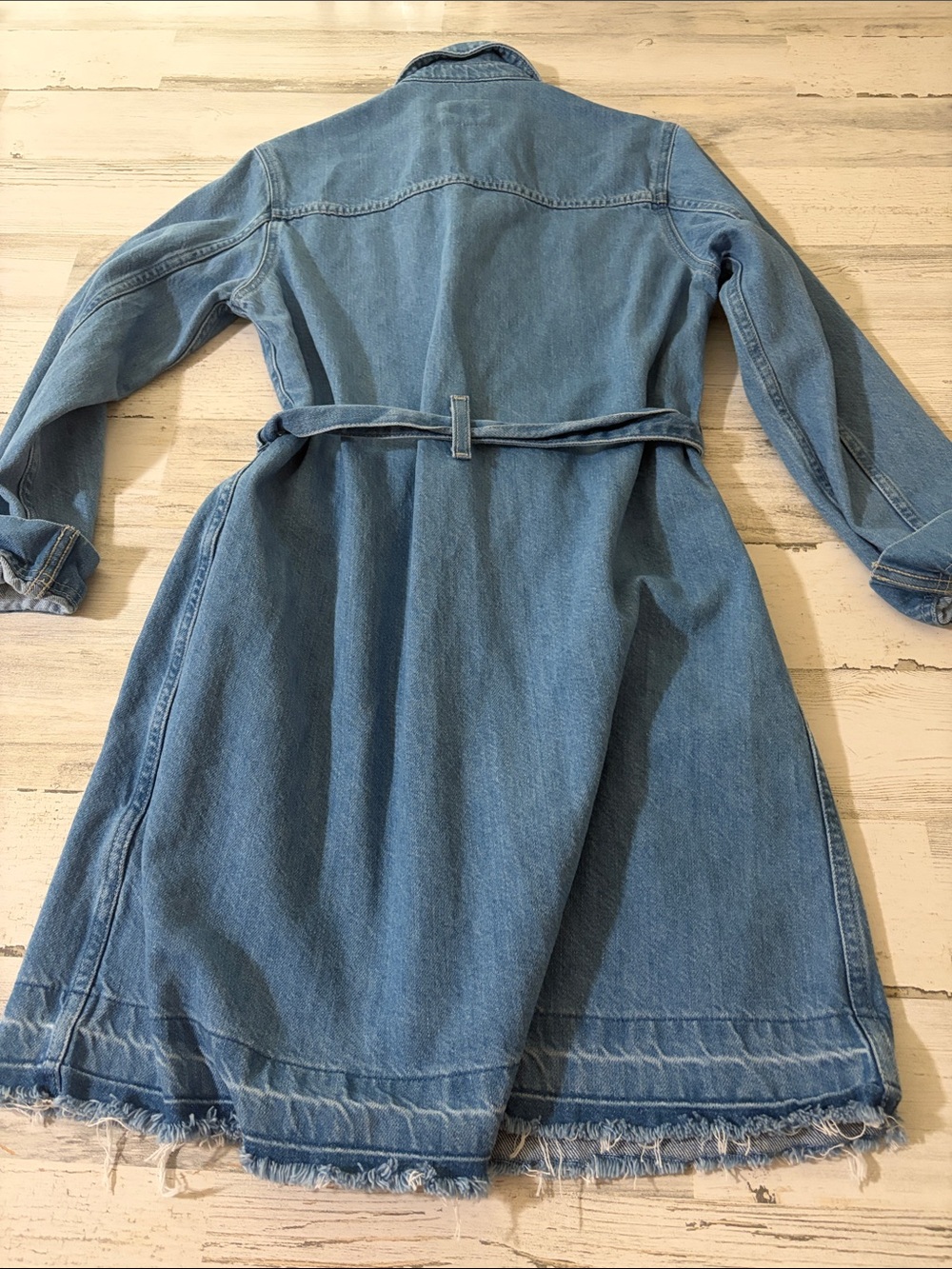 Ag Adriano Goldschmied Blue Denim Shirt Dress - Picture 8 of 13